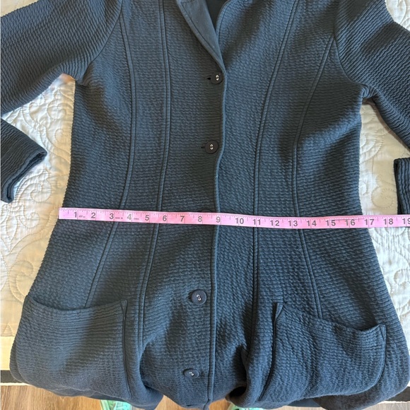 Elemente Clemente Black Cotton Ribbed Coat size Small - Picture 13 of 16
